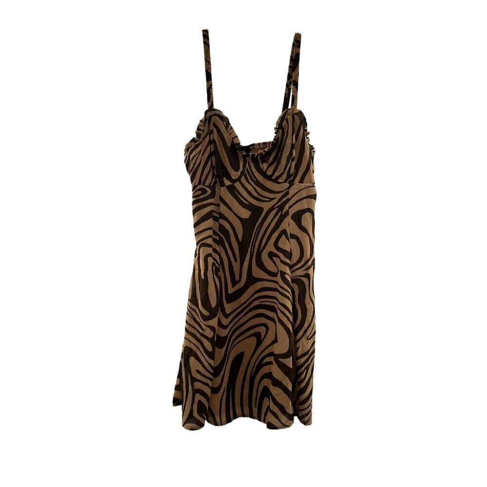 Wild Fable Women's Sleeveless Sheath Dress Brown/Tan Print Size XS New